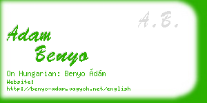 adam benyo business card