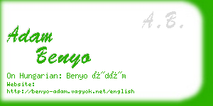 adam benyo business card